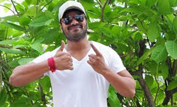 Actor Manoj Manchu shows off his inked finger. Actor Manoj Manchu shows off his inked finger.